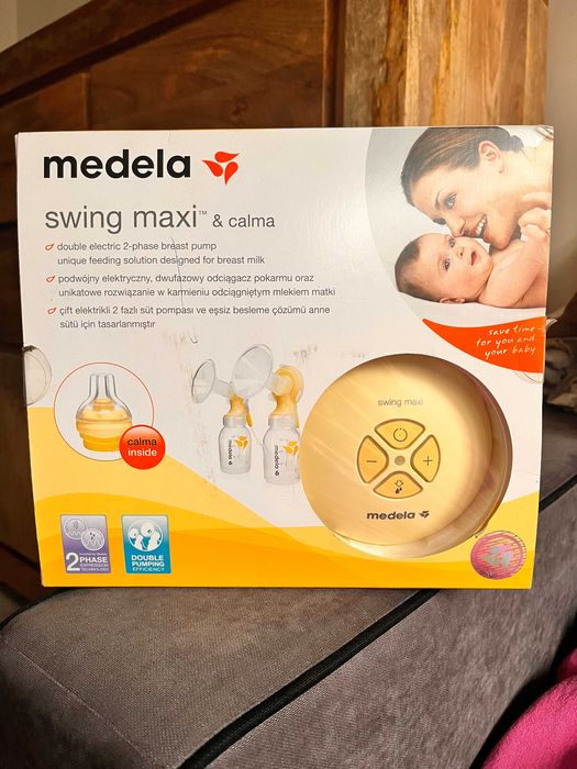 Medela, Swing Maxi, Laktator elektroniczny, dwufazowy, podwójny +Calma