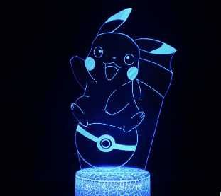 3D светильник-ночник детский. Светодиодная лампа.