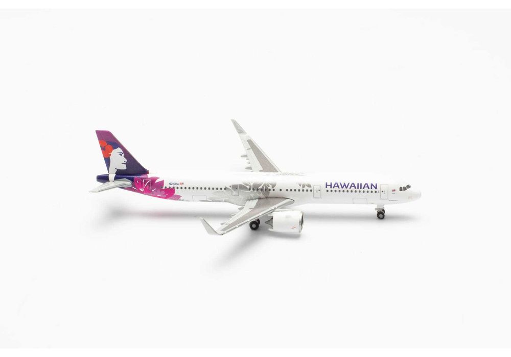 Herpa 537049 Hawaiian Airlines Airbus A321neo - N215HA Uhiuhi 1:500