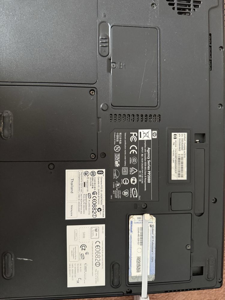 Laptop compaq nx7010 win xp