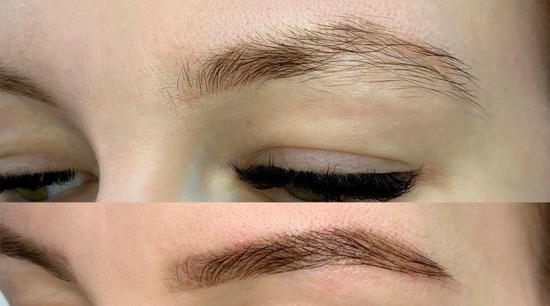 Фарбування брів професійною фарбою