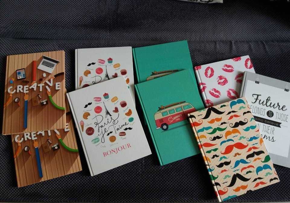 Zeszyt A4 brulion twarda oprawa 9sztuk