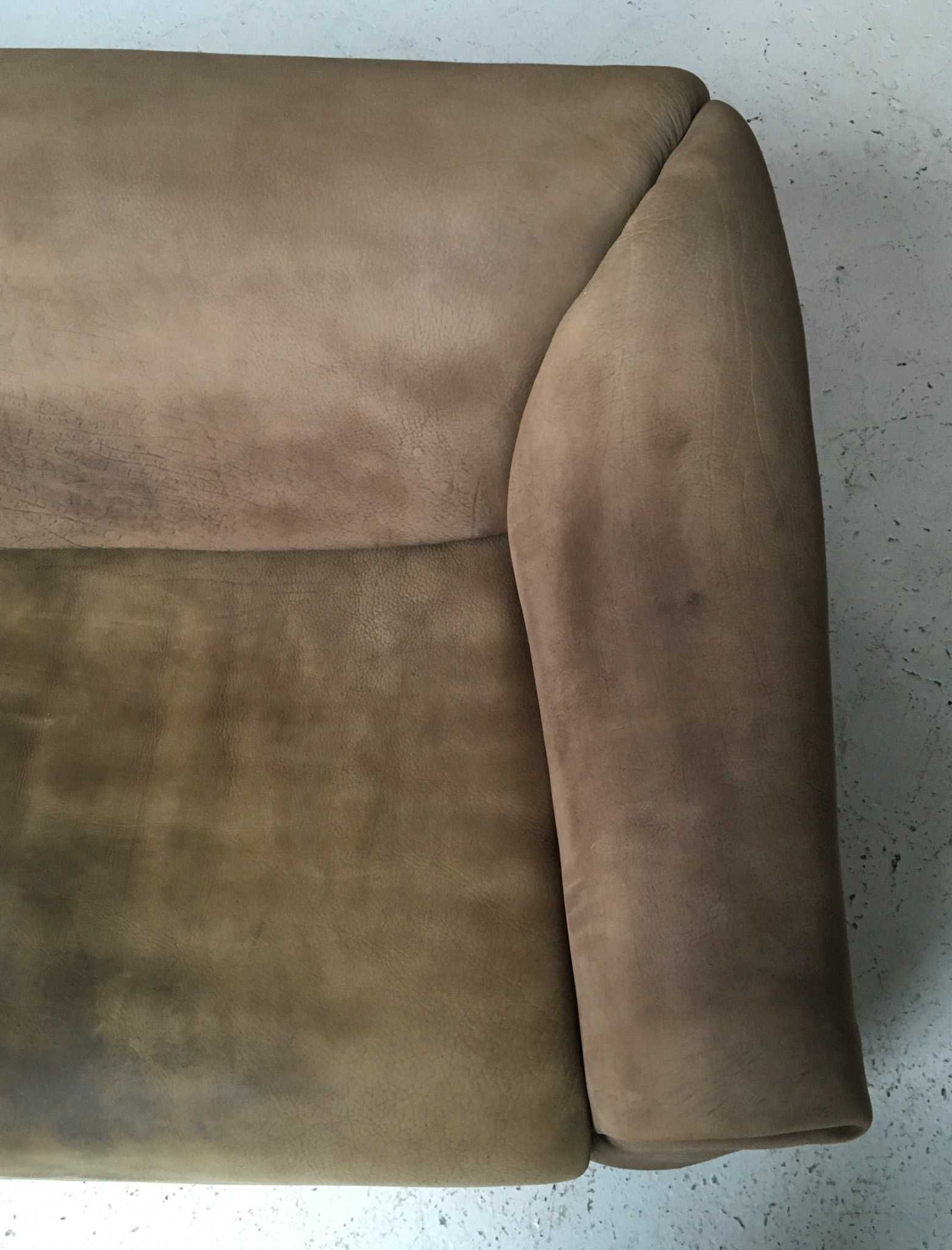 De Sede sofa DS 47 bawola skóra nubukowa lata 70 vintage design