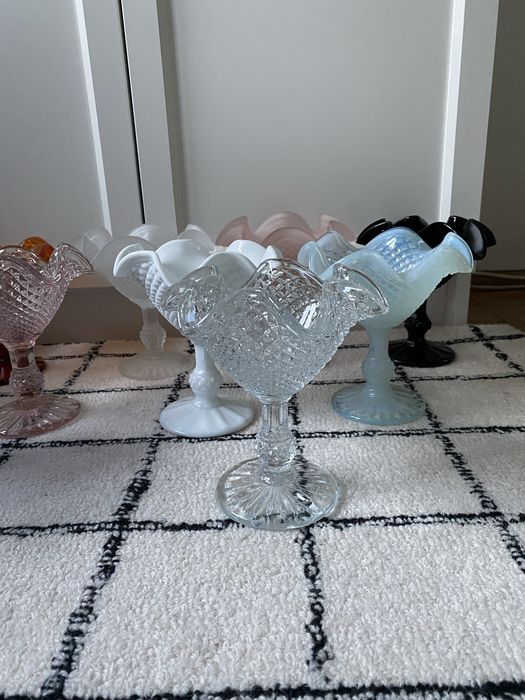 Astrid HSG Ząbkowice szklo kolorowe prasowane vintage prl