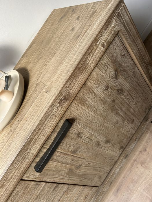 Komoda nowoczesna drewniana akacja rustykalna farmhouse RTV pod tv