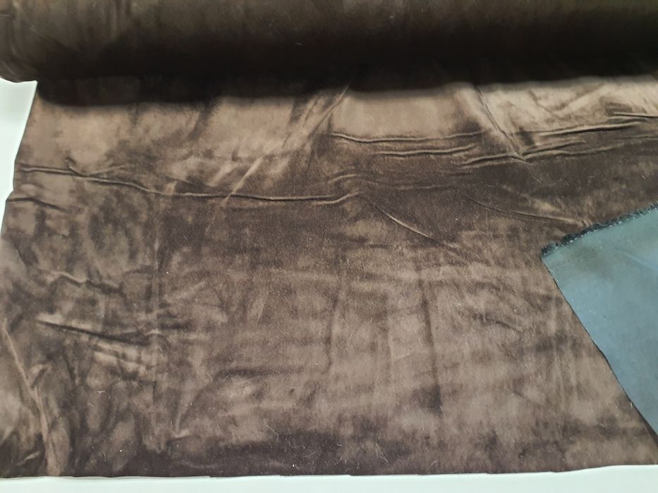 Tkanina zamsz brąz szer.142 cm.