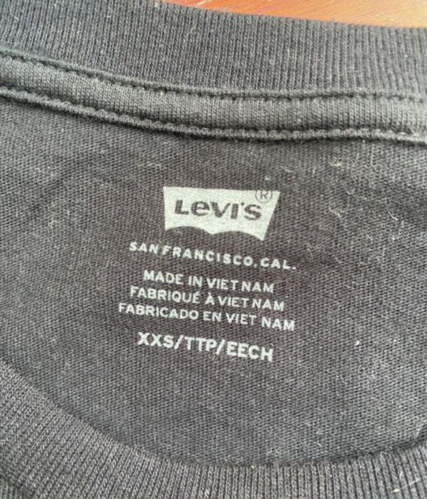 koszulka tshirt top levis błyszczący brokatowy nadruk