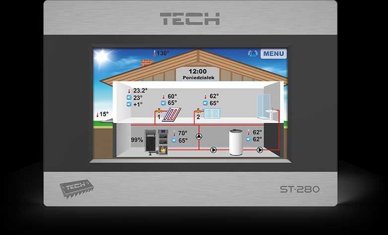 Sterownik pokojowy TECH ST280 defro, sas, i inne