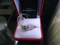 Срібна каблучка, жіночий перстень з камінчиками