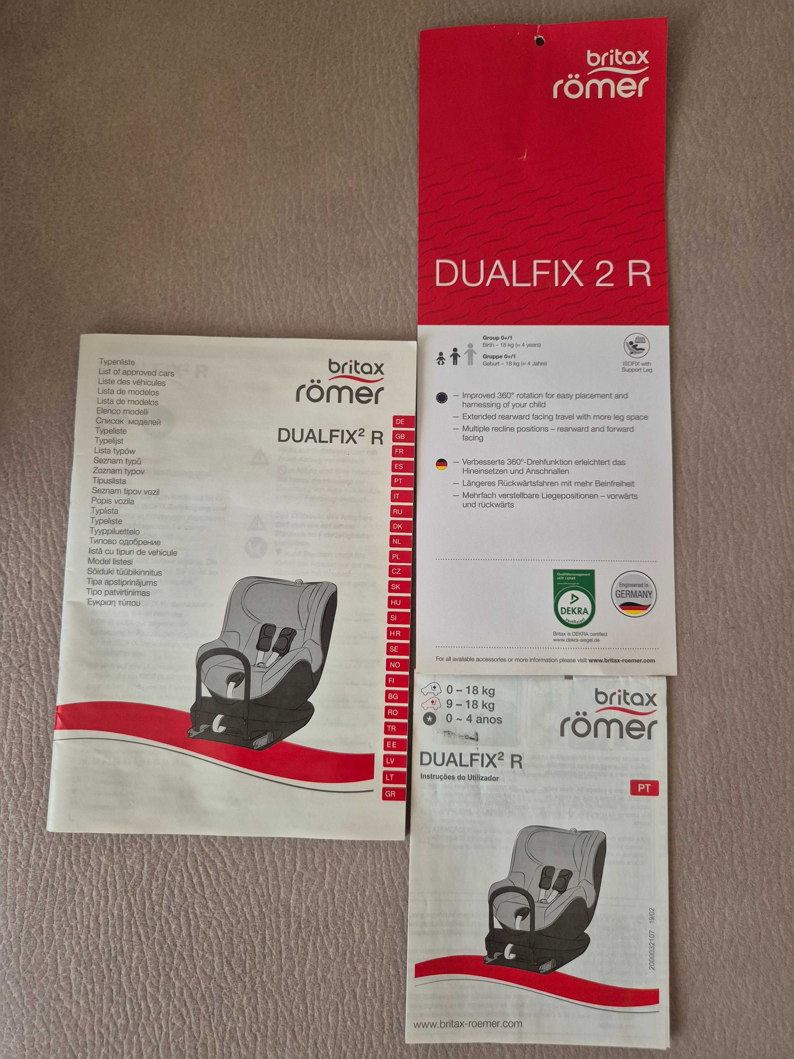 Cadeira Auto Britax Römer DUALFIX 2R com ISOFIX 0-18kgs ou 4anos