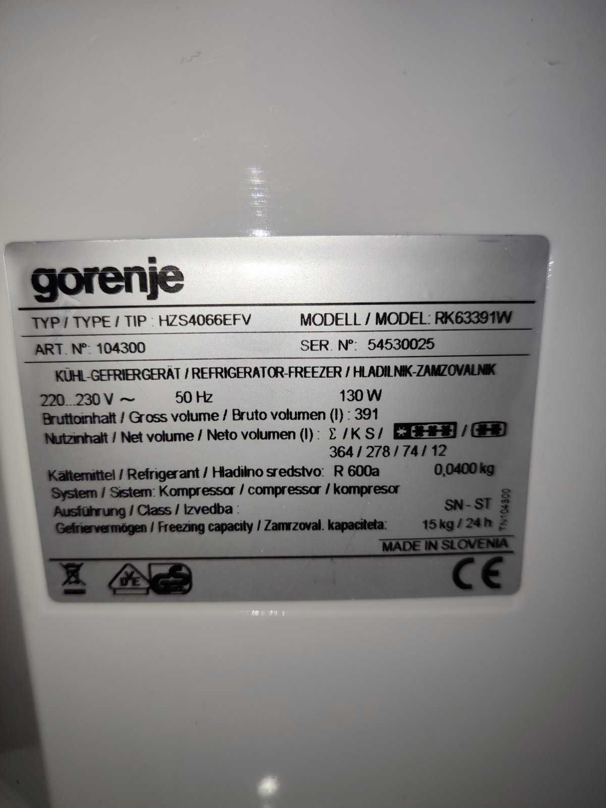 Холодильник GORENJE RK 63391 W