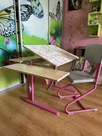 Дитяча парта-трансформер Демі рожевий + стілець
