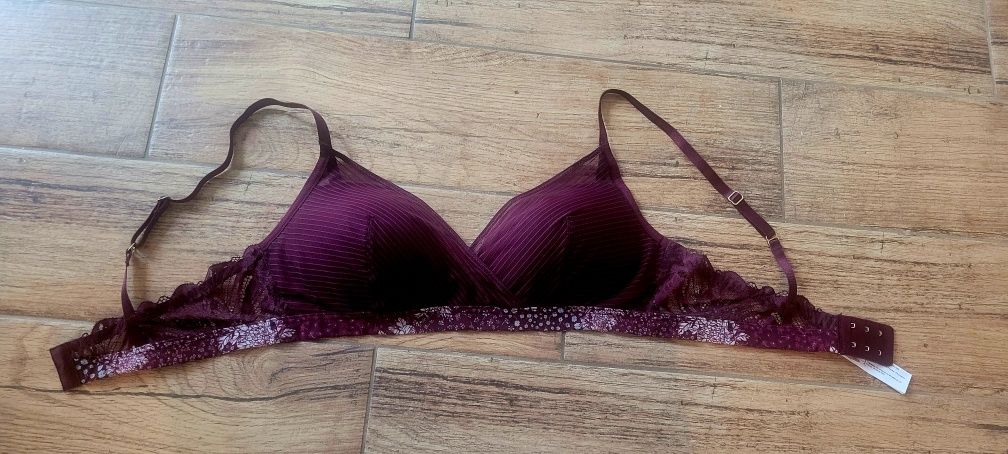 Biustonosz bordowy bralet r.M.