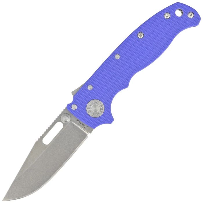 Nóż składany Demko AD20.5 Clip Point Blue #2 G10, Stonewashed CPM 20CV
