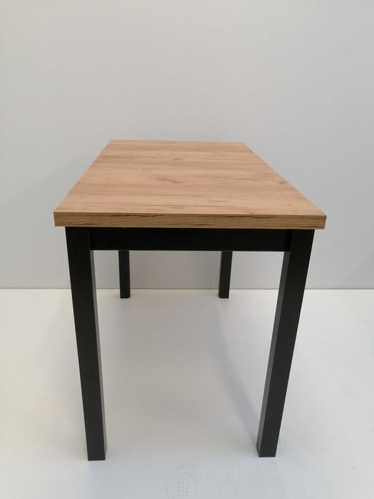 Stół 100x60x32 Dąb Złoty Craft noga czarna kwadrat LOFT !!!