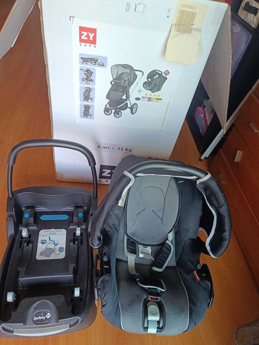 Carrinho Zippy safe 1st (base isofix + Ovo + carrinho de passeio)