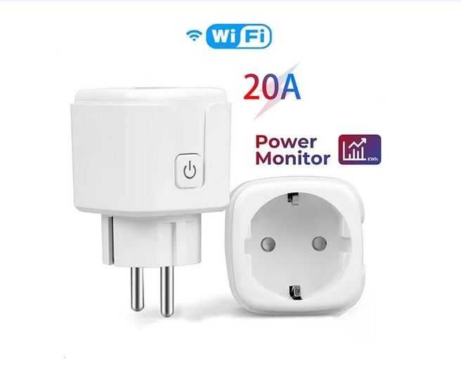 ‼️NEW‼️Смарт розетка 20А: Розумна розетка Tuya Smart з моніторинг Wifi
