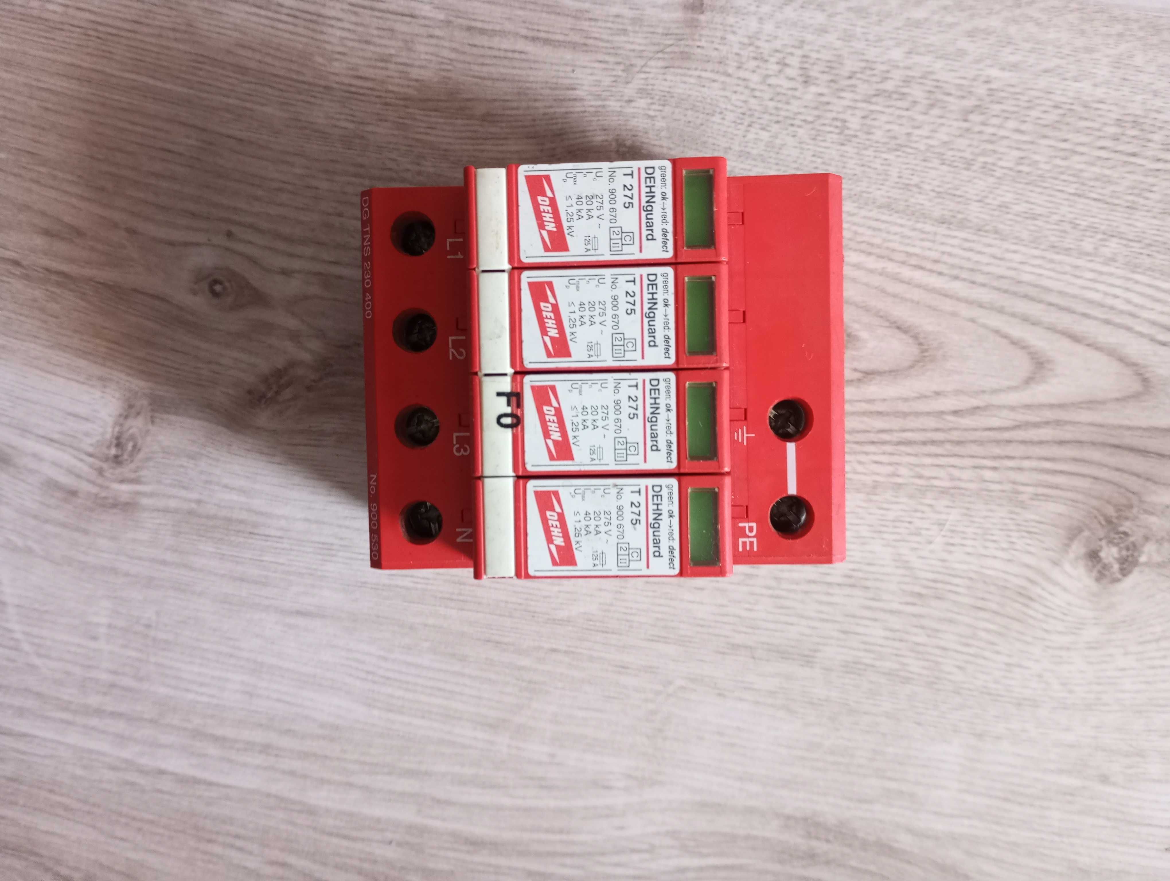 Ochronnik ogranicznik przepięć odgromnik 3fazy dehn T275 125A 20kA