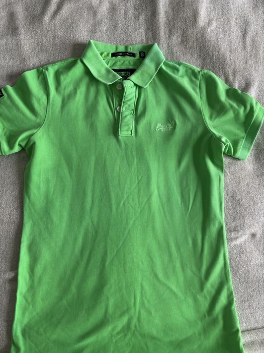 Zielona kosxulka polo superdry uniwersalna bawelniana