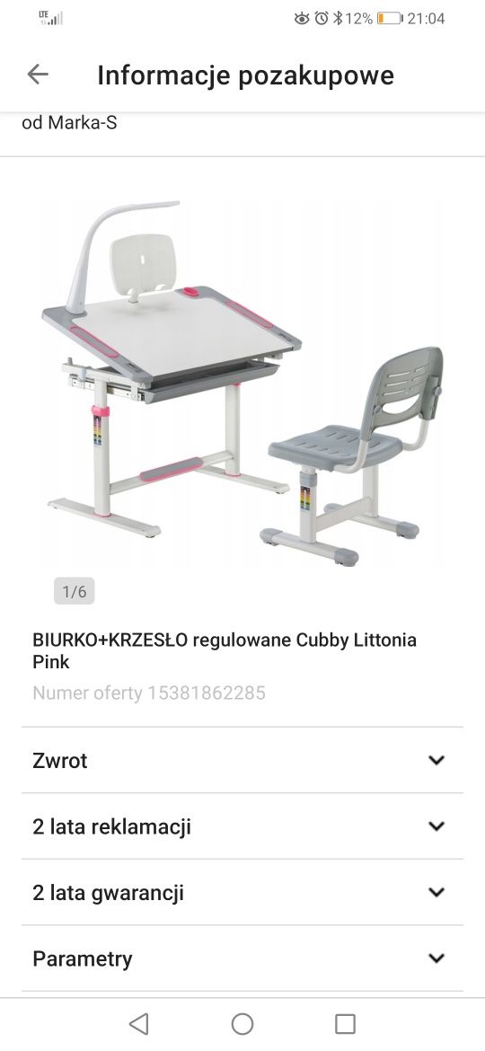 Stolik i krzesełko rosnące razem z dzieckiem