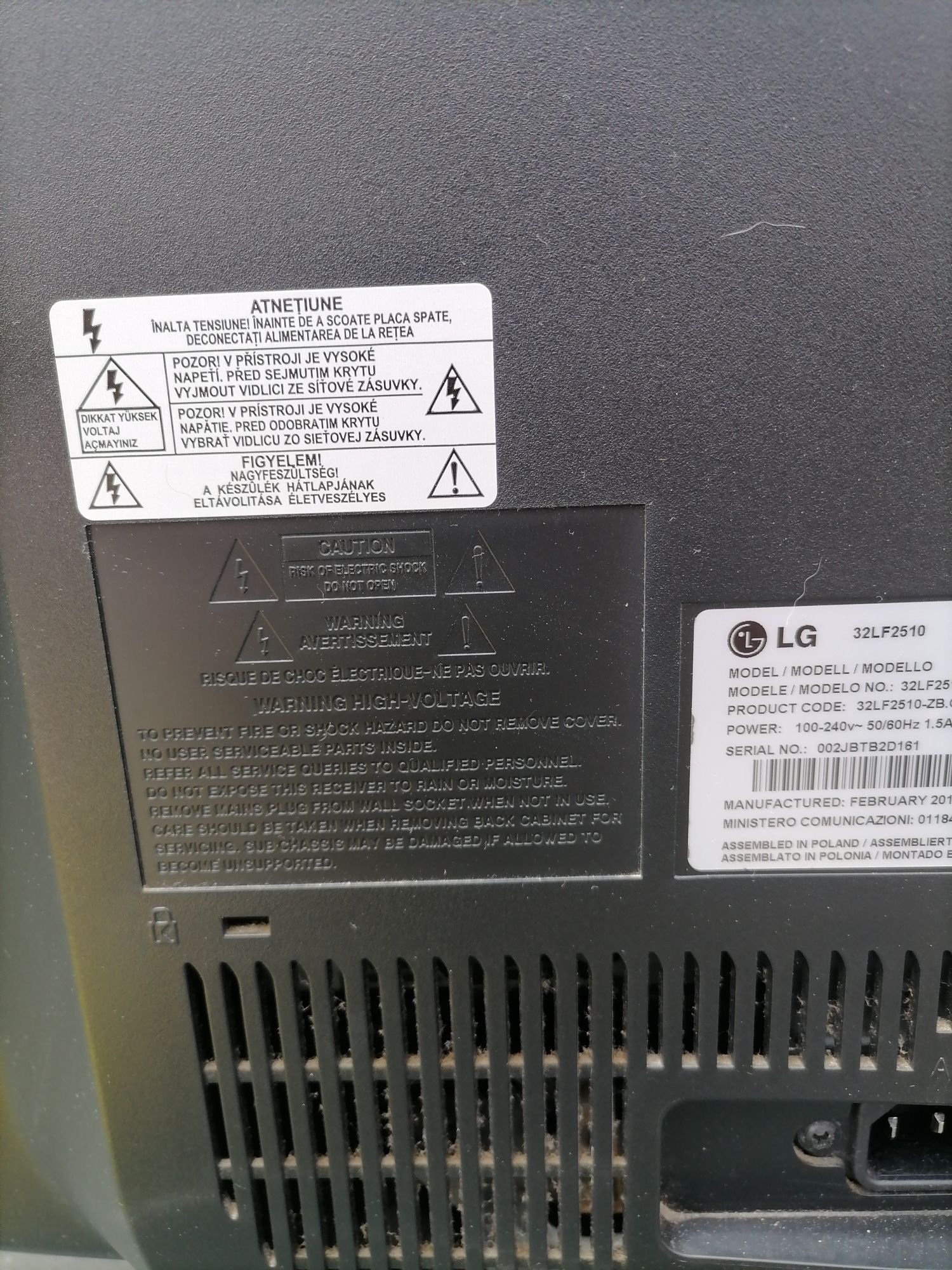 Televisão LG avariada