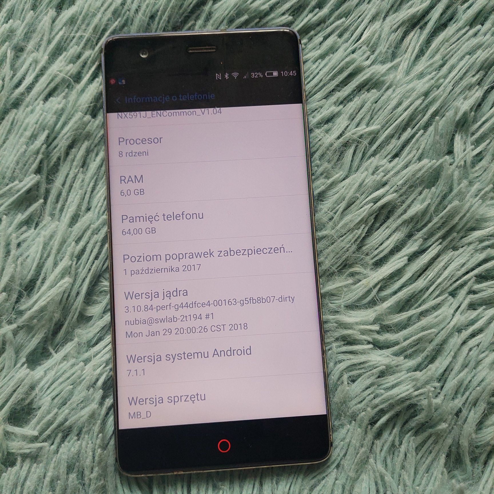 Nubia Z17 metalowa obudowa