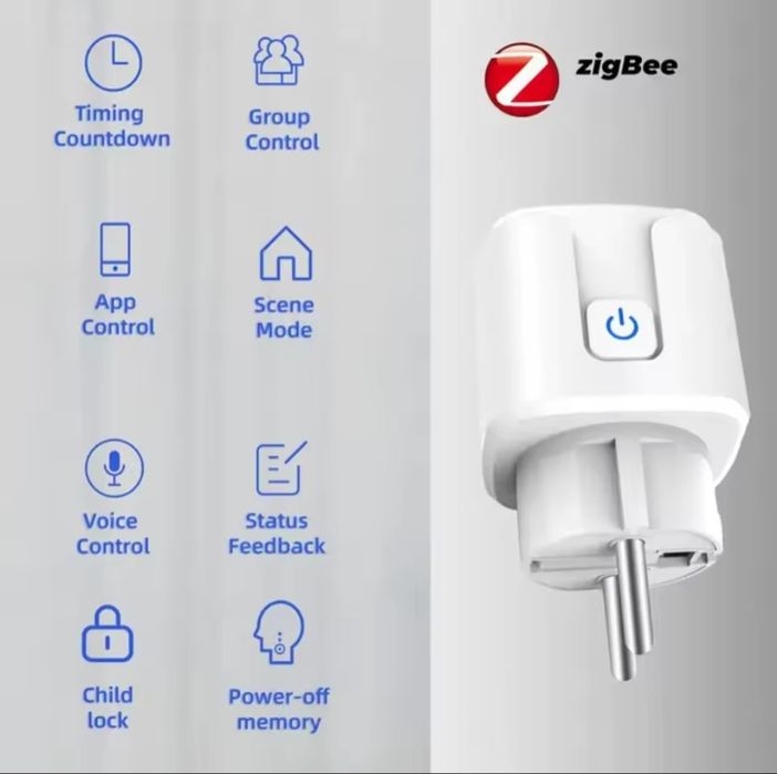 Kit 4x Smart Plug ZigBee (Padrão EU) PARA hubs/gateways ZigBee 20A