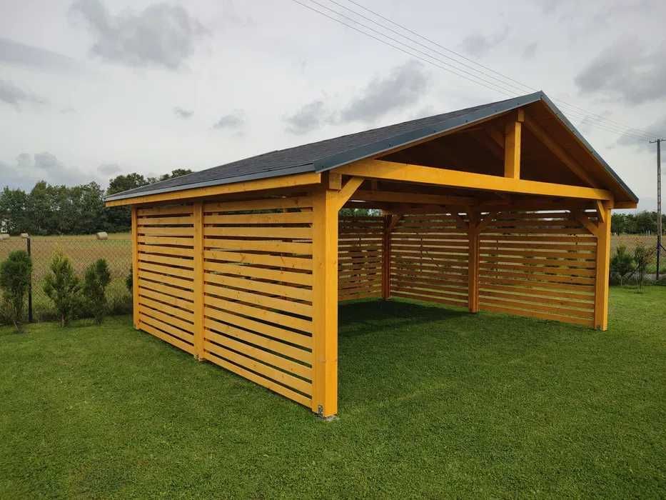 wiata na dwa auta 6x5 dach dwuspadowy szybkie terminy!!!