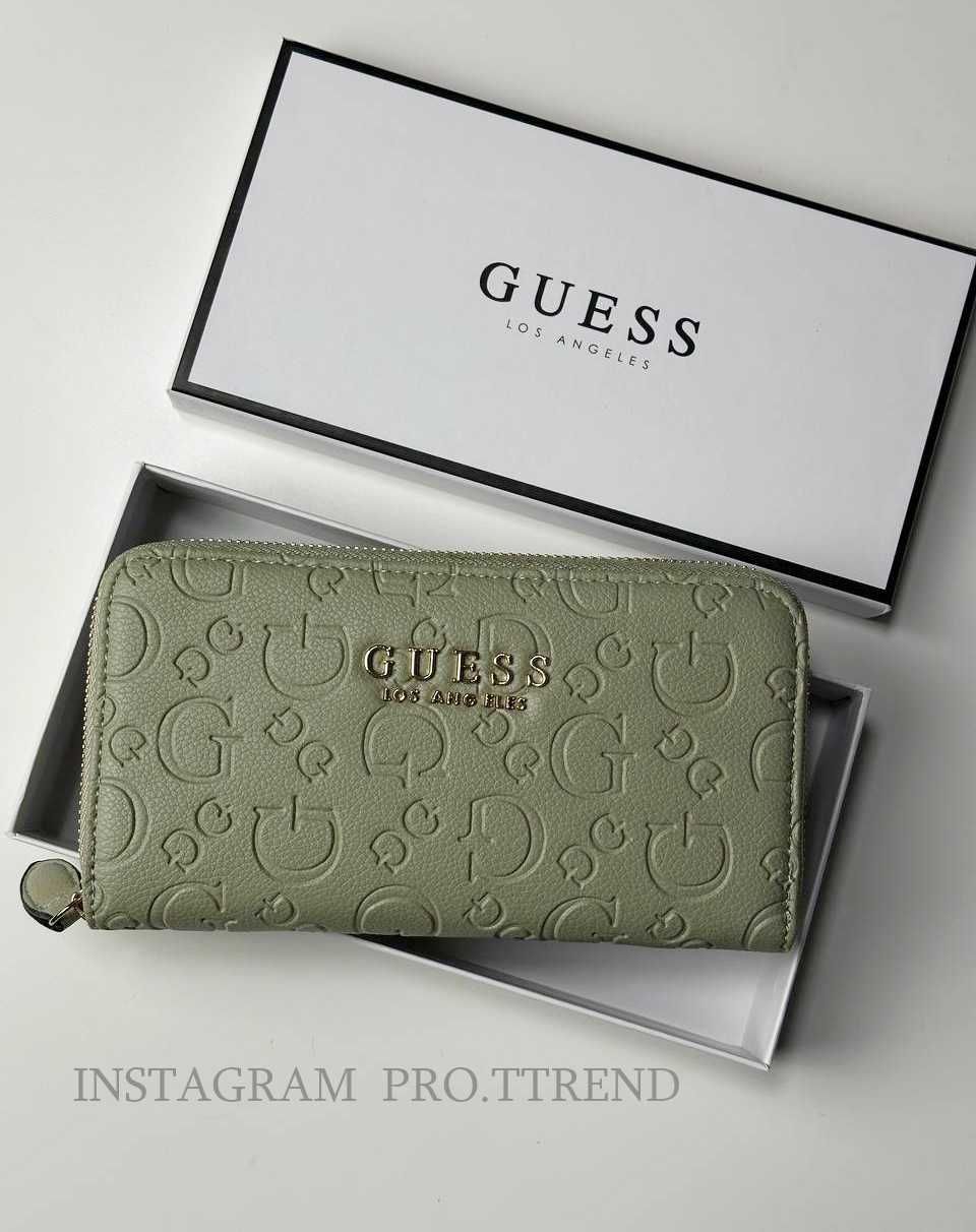 Женский кошелек Guess, оливковый кошелек