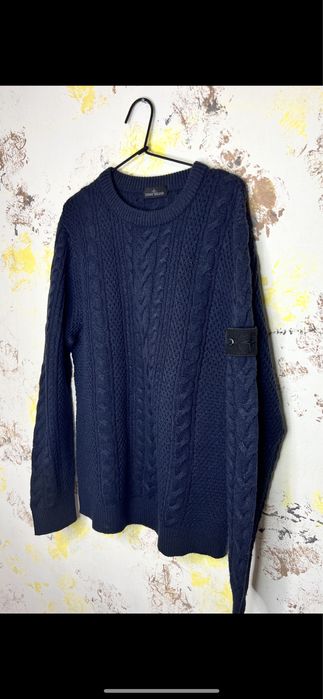 Свитер вязаный кофта Stone Island Винтаж оригинал размер L XL
