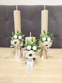Вінчальні весільні свічки із натуральної вощини