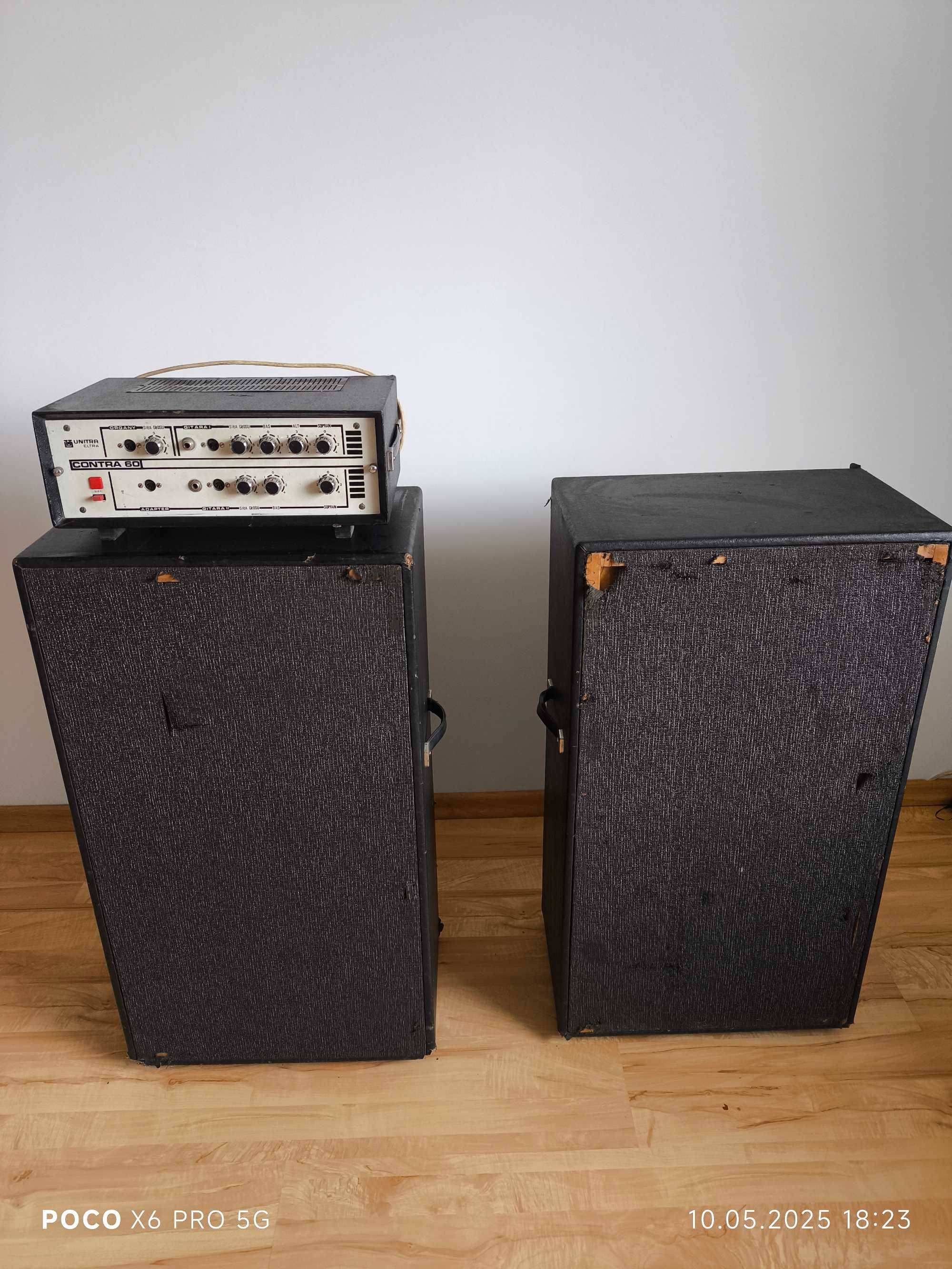 Sprzedam wzmacniacz gitarowy  CONTRA 60 UNITRA z zestawem kolumn