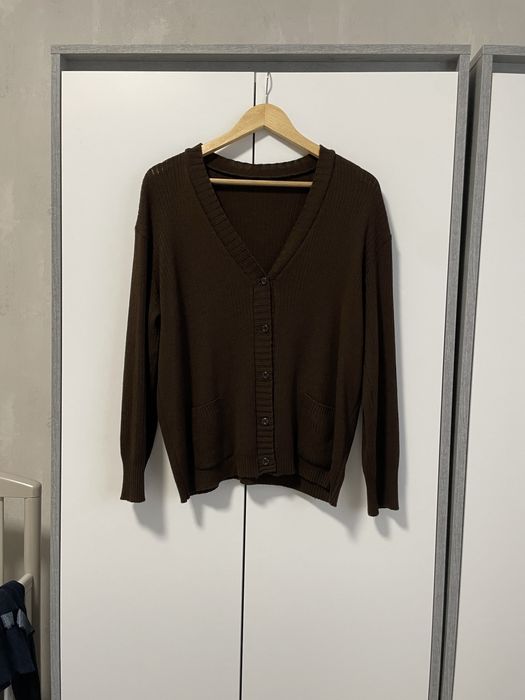 Кардиган вовна шоколадного кольору S-M