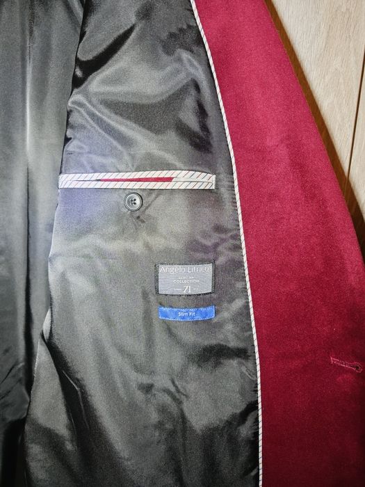 Piękna Aksamitna Marynarka Bordo z pokrowcem