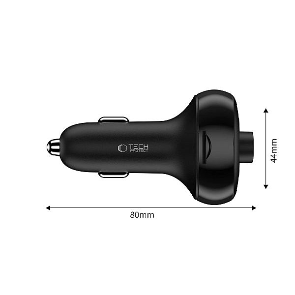 Tech-Protect Cc06/3-Port Car Charger Pd72W + Transmiter Fm Bluetooth B