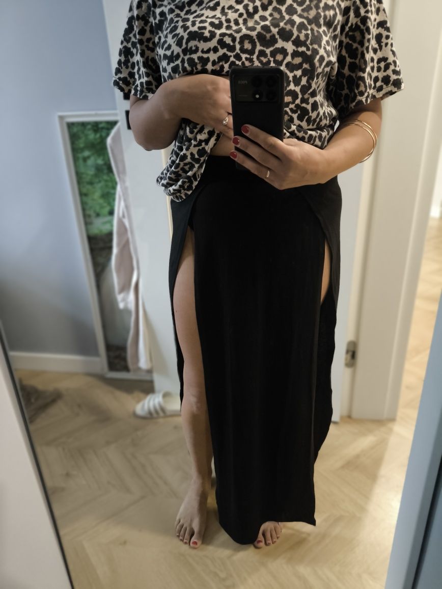 Czarna spódnica maxi S