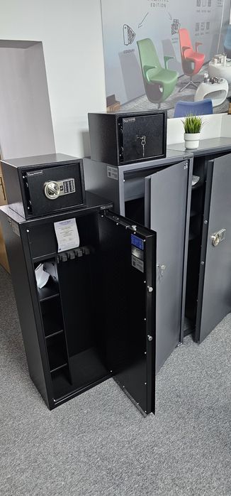 Sejf na BROŃ klasy S1 | CZARNY | zamek ELEKTRONICZNY | szyfrowy na kod