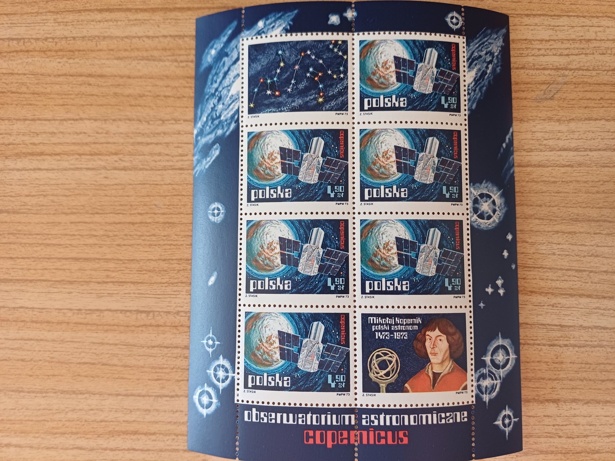 Kosmos arkusze znaczków z 1973 roku