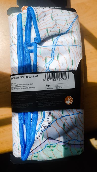 Duzy Ręcznik szybkoschnący Lifeventure SoftFibre OS Map Towel Giant XX