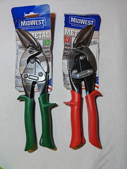 Nożyce do blachy ręczne MidWest lewe i prawe nowe