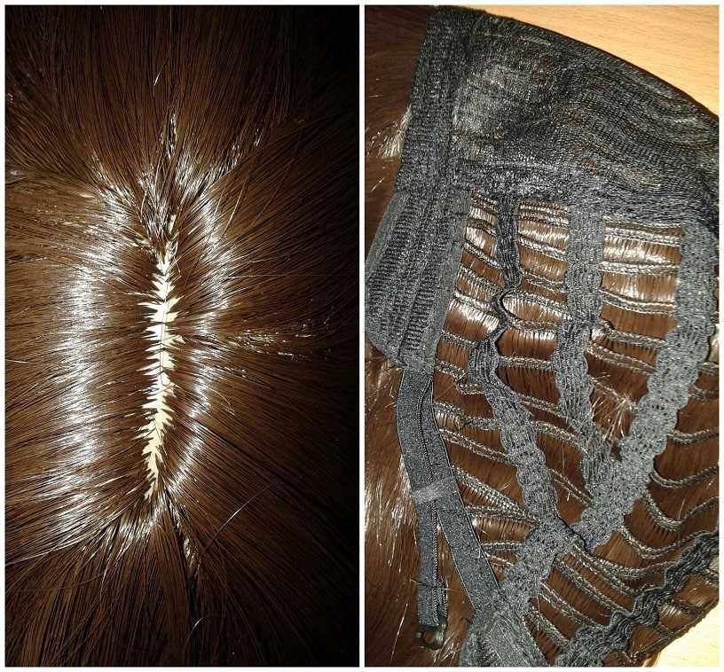 Brązowa peruka z kitką cosplay brązowy wig Zoe Hange Atak Tytanów