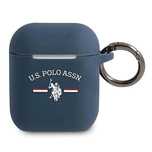 Etui U.s. Polo Assn. Silicone Collection na AirPods 1/2 - granatowe
