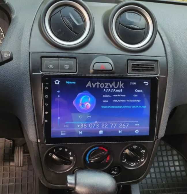 Магнитола FIESTA Ford Фиеста ФОРД GPS Tesla Монитор CarPlay Android 13