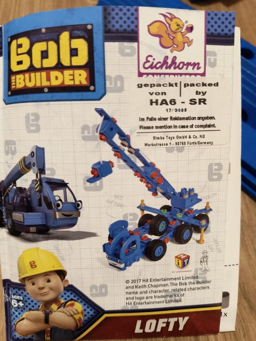 Drewniany dźwig do składania Bob Budowniczy