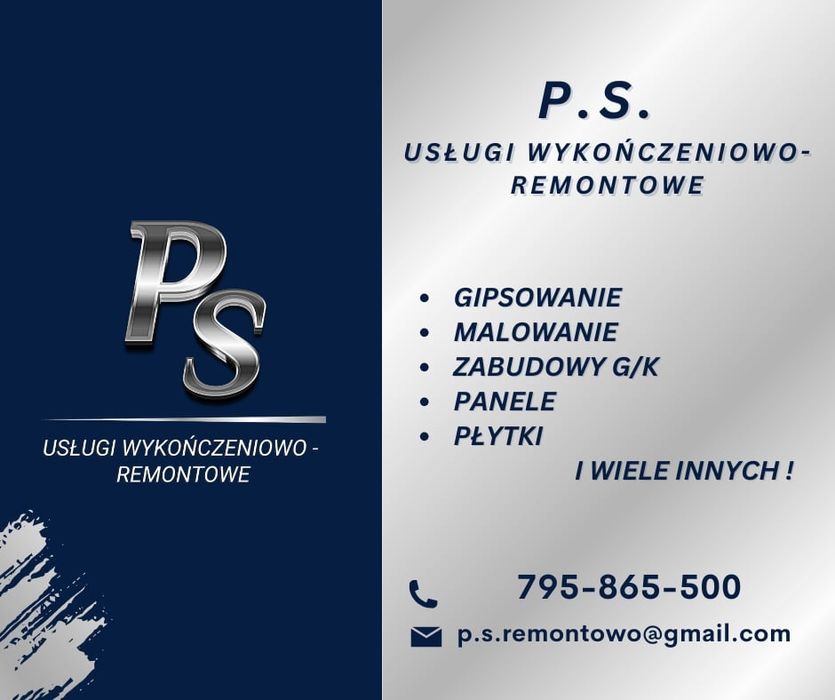 Usługi remontowo- wykończeniowe