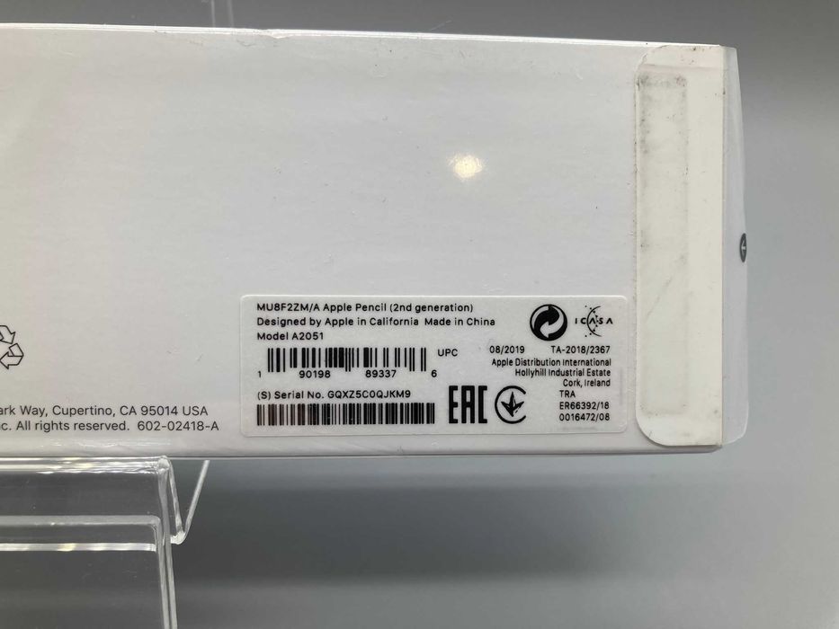 Стилус Apple Pencil 2 (Model A2051, MU8F2ZM/A)  Новий повний комплект