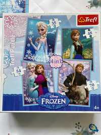 Frozen 4in 1-puzzle marki  "Trefl"
