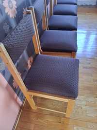 Komplet 6 krzeseł sosnowych