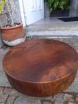 Grandes e Antigas Rodelas de  Madeira de Castanho