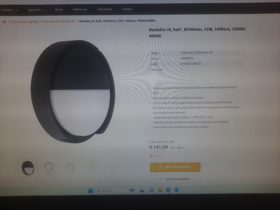 Prolumia Rockdisc III, led para exterior, de qualidade